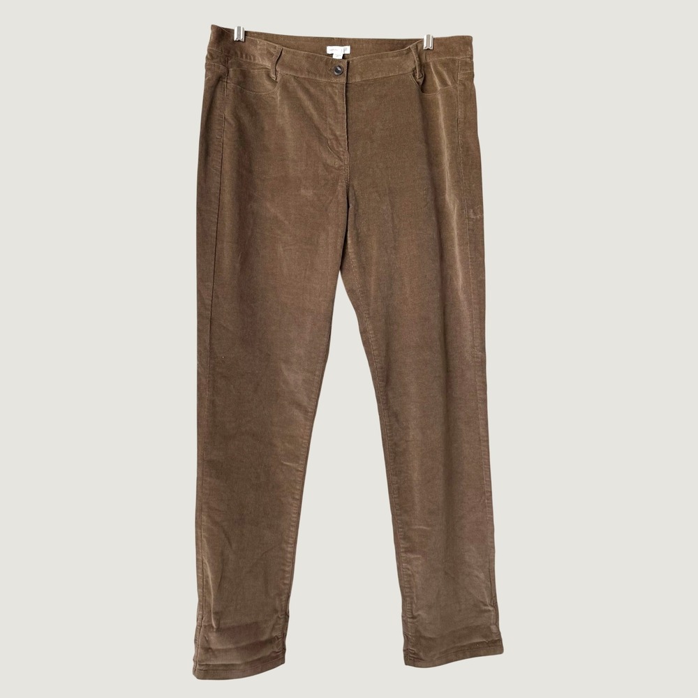 J. Jill Beechwood Brown Corduroy Straight Leg Pants 16T Tall New With Tags